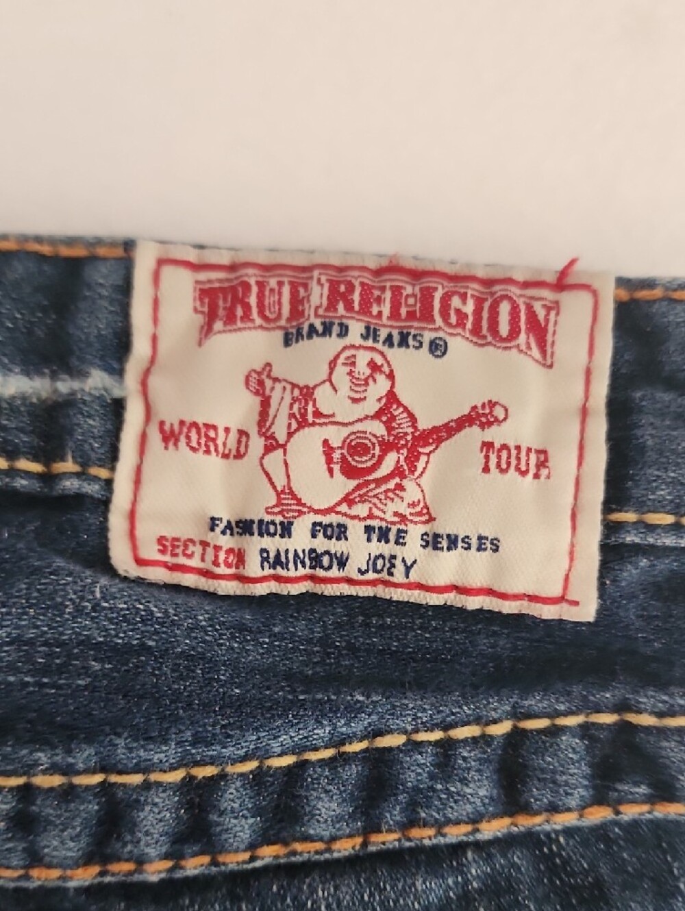 True Religion Indigo Blue Distressed Pocket Jeans - Picture 6 of 8